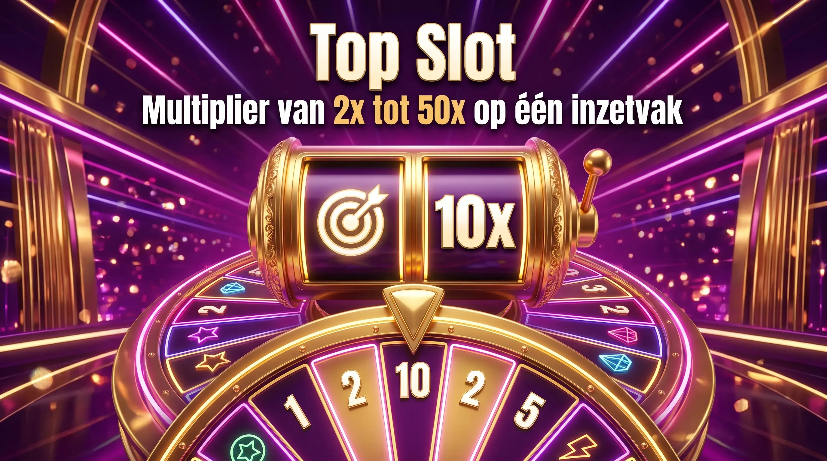Top Slot van Crazy Time met een multiplier van 2x tot 50x